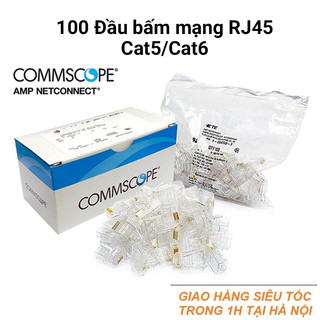 Hạt mạng rj45 cat6 commscope chân đồng đầu bấm cáp mạng tốc độ cao