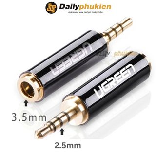 Đầu chuyển jack 2.5mm sang 3.5mm chính hãng, Đầu chuyển cổng 2.5mm đực ra 3.5mm cái