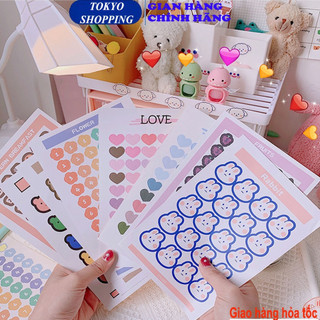 Sticker thỏ, gấu, cừu cho bé