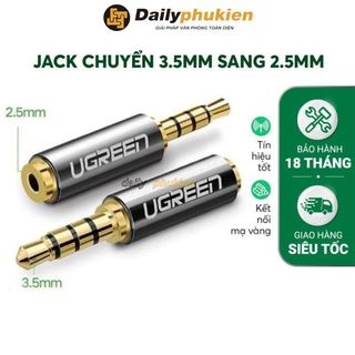 Đầu chuyển 3.5mm sang 2.5mm UGREEN 20502 , đầu chuyển jack 3.5mm đực sang jack 2.5 cái dailyphukien