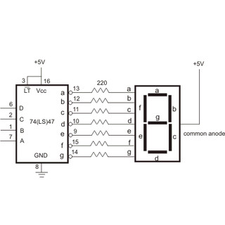 Sản phẩm 74HC47 BCD to 7-Segment Decoder/Driver with Open-Collector Outputs