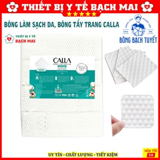 Bông Tẩy Trang Làm Sạch Da CALLA, Bông Làm Sạch Sâu 3D Bề Mặt Nổi, Chính Hãng Bông Bạch Tuyết 500Gr