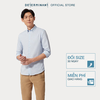 Áo sơ mi nam tay dài Cotton siêu thấm hút chống sờn vải thương hiệu Determinant - màu Xanh nhạt [C02]