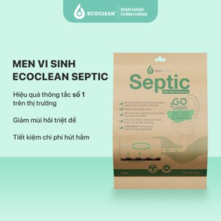 Gói Men Xử Lý Bể Phốt Ecoclean Septic - KPT CHEM, Men Vi Sinh Giảm Mùi Hôi, Giảm Nghẹt Bồn Cầu 100g