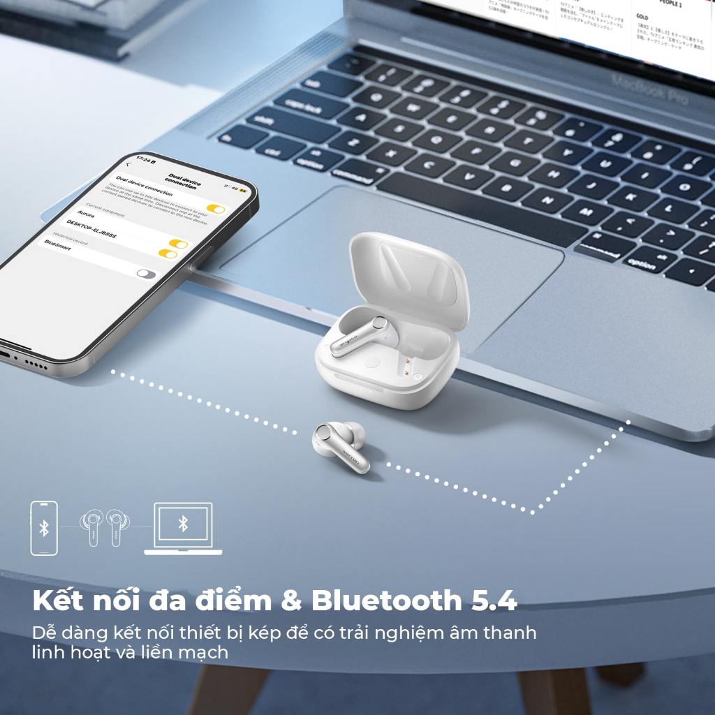 Tai Nghe Bluetooth Earfun Air Pro 4 Chống Ồn Ultra ANC 50db Hi-Res LDAC Aptx Lossless Pin 52H | BigBuy360 - bigbuy360.vn