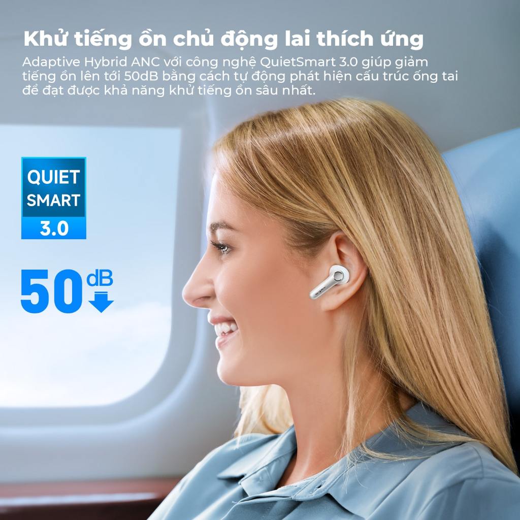 Tai Nghe Bluetooth Earfun Air Pro 4 Chống Ồn Ultra ANC 50db Hi-Res LDAC Aptx Lossless Pin 52H | BigBuy360 - bigbuy360.vn