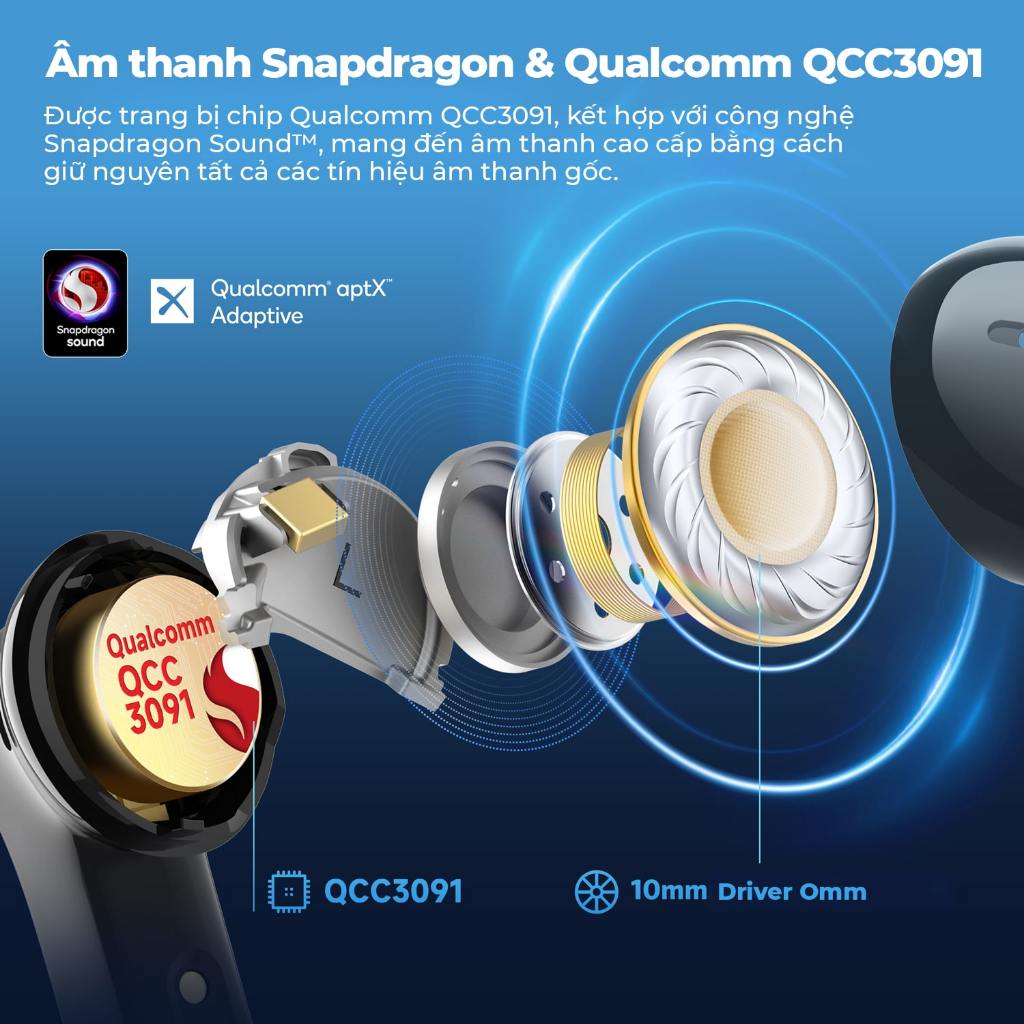 Tai Nghe Bluetooth Earfun Air Pro 4 Chống Ồn Ultra ANC 50db Hi-Res LDAC Aptx Lossless Pin 52H | BigBuy360 - bigbuy360.vn