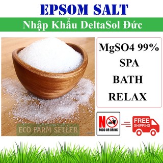 Combo 2kg muối epsom salt đức mgso4 99% spa - tắm - tẩy tế bào