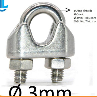 10 Cóc khóa dây cáp Ø [ 3mm ] cáp thép giá sỉ - THÁI BÌNH VINA