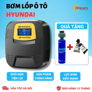Bơm lốp ô tô, Bơm ô tô Hyundai nhập khẩu từ Hàn Quốc lực bơm siêu mạnh, nguồn tẩu cho xe từ 4 đến 7 chỗ