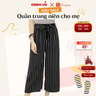 quần ống rộng đẹp hót hit cạp chun cá tính < 75kg