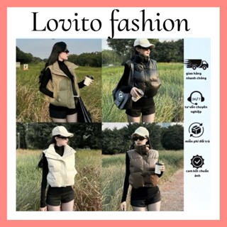 Áo khoác phao gile da dáng ngắn cho nữ trẻ trung size 40-65kg - Lovito Fashion