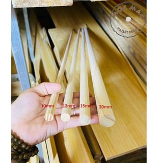 Thanh chuốt gỗ thông tròn phi 20mm