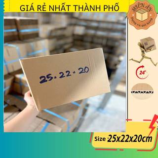 Hộp giấy, thùng carton size 25x22x20 giấy carton gói hàng Everest