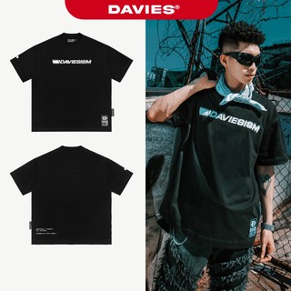 Áo phông local brand chính hãng DAVIES  nam nữ form rộng tay lỡ màu đen Tee Drift Davies | D33-T12