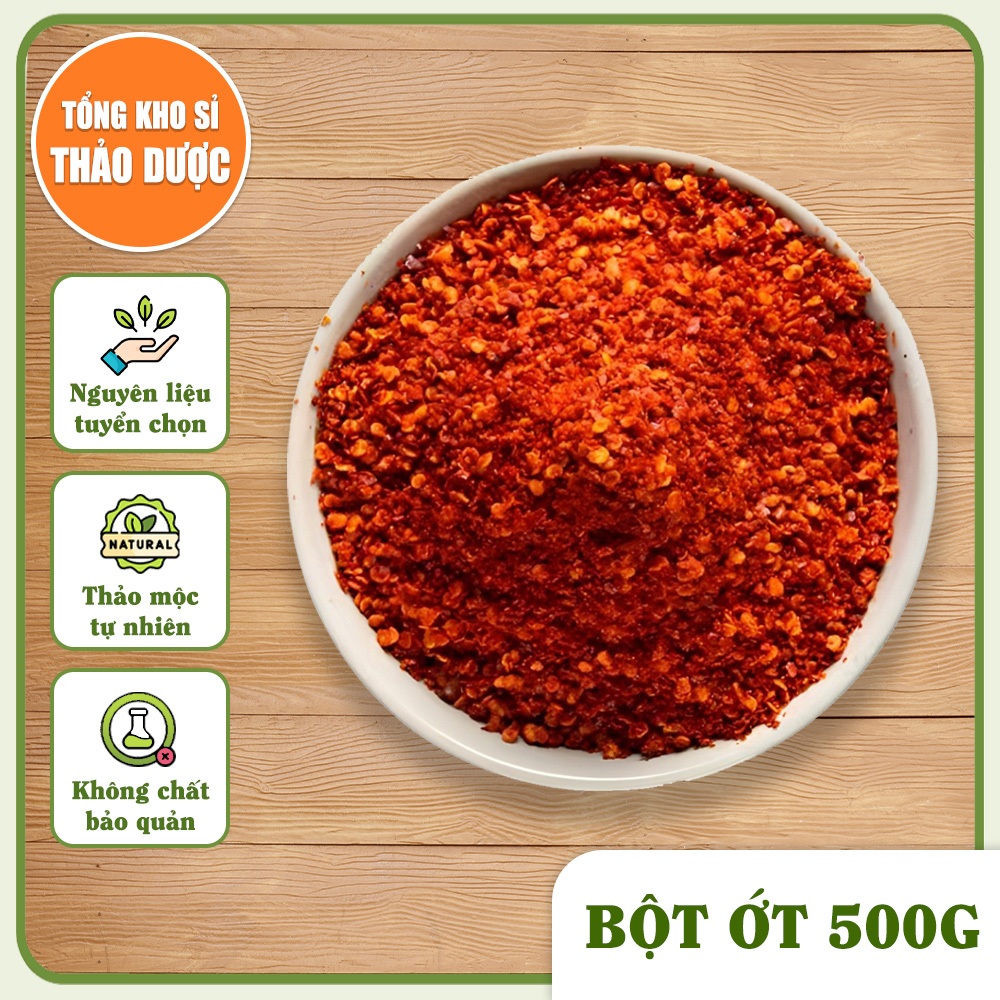 Bột ớt 500g, ớt bột Hàn Quốc cay thơm, làm kim chi, mì cay, gia vị ướp món ăn, làm nước chấm