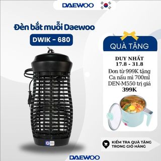 Đèn bắt muỗi Daewoo DWIK-680 tiết kiệm điện năng, bắt muỗi hiệu quả