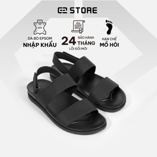 Dép quai hậu nam G2 Juno dáng sandal nam đi biển, Giày quai hậu đi học thời trang kiểu dép nam da bò