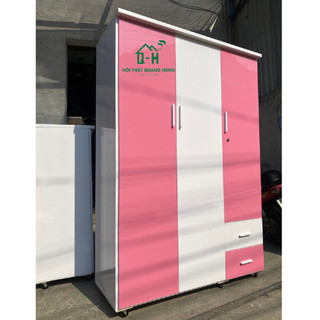 Tủ nhựa kem sồi 3 cánh giao nhanh miễn ship hcm