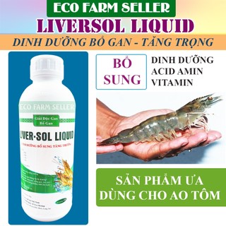 Chai 1l liversol dinh dưỡng bổ gan tôm - tăng trọng nhanh lớn