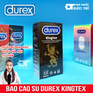 [CHÍNH HÃNG] Bao cao su Durex Kingtex (12 bao). NHẬP KHẨU BỞI DKSH Việt Nam