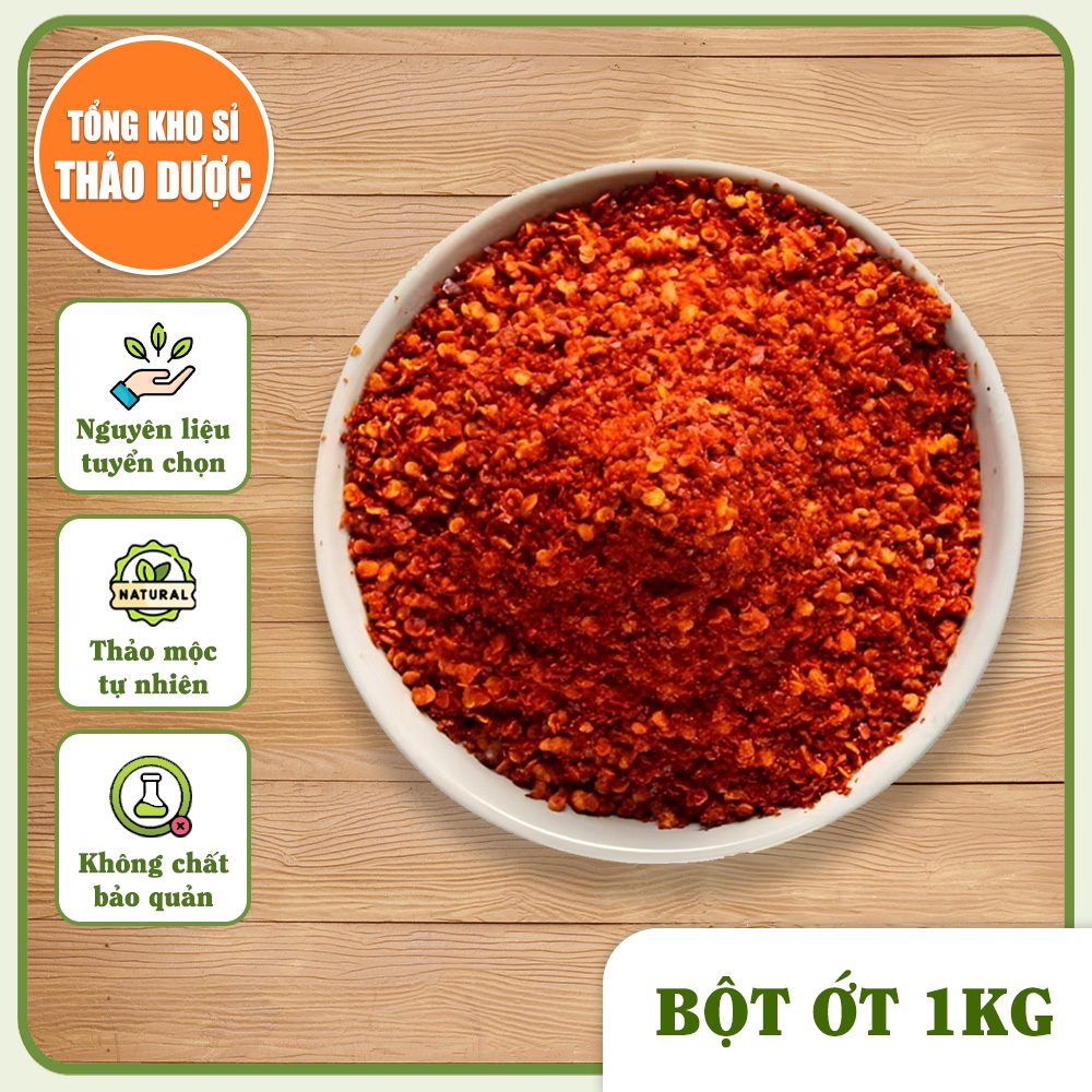 Bột ớt nguyên chất 1kg (Bột ớt làm kim chi,khô,cay,thơm)