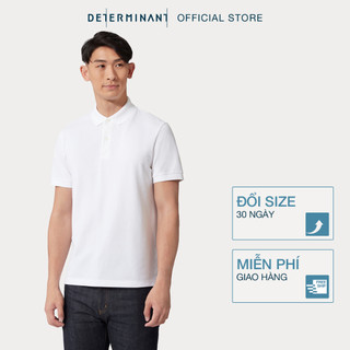 Áo thun nam Polo Pique thấm hút tối đa thương hiệu Determinant - màu Trắng [P01]