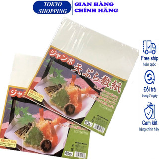 Set 40 giấy thấm dầu mỡ đồ chiên rán Made in Japan