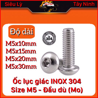 Ốc lục giác INOX 304 M5 - Đầu dù tròn (Đầu mo)-(Set 5 con hoặc 10 con)