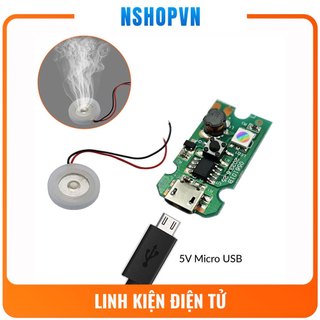 Mạch phun sương siêu âm 108KHz USB 5V kèm sẵn đầu phun sương tạo độ ẩm