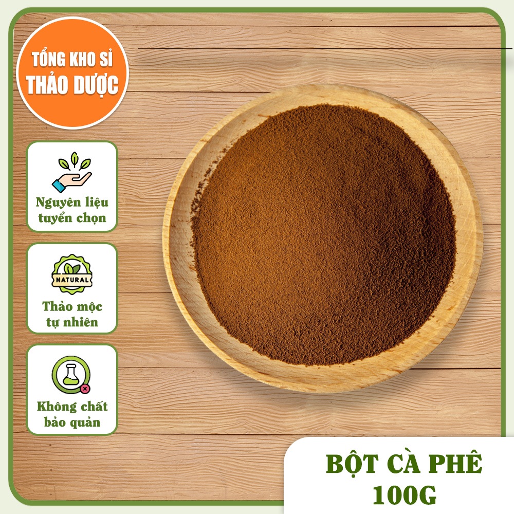 Bột cà phê nguyên chất 100g (Mask cafe dưỡng trắng, tẩy tế bào chết)
