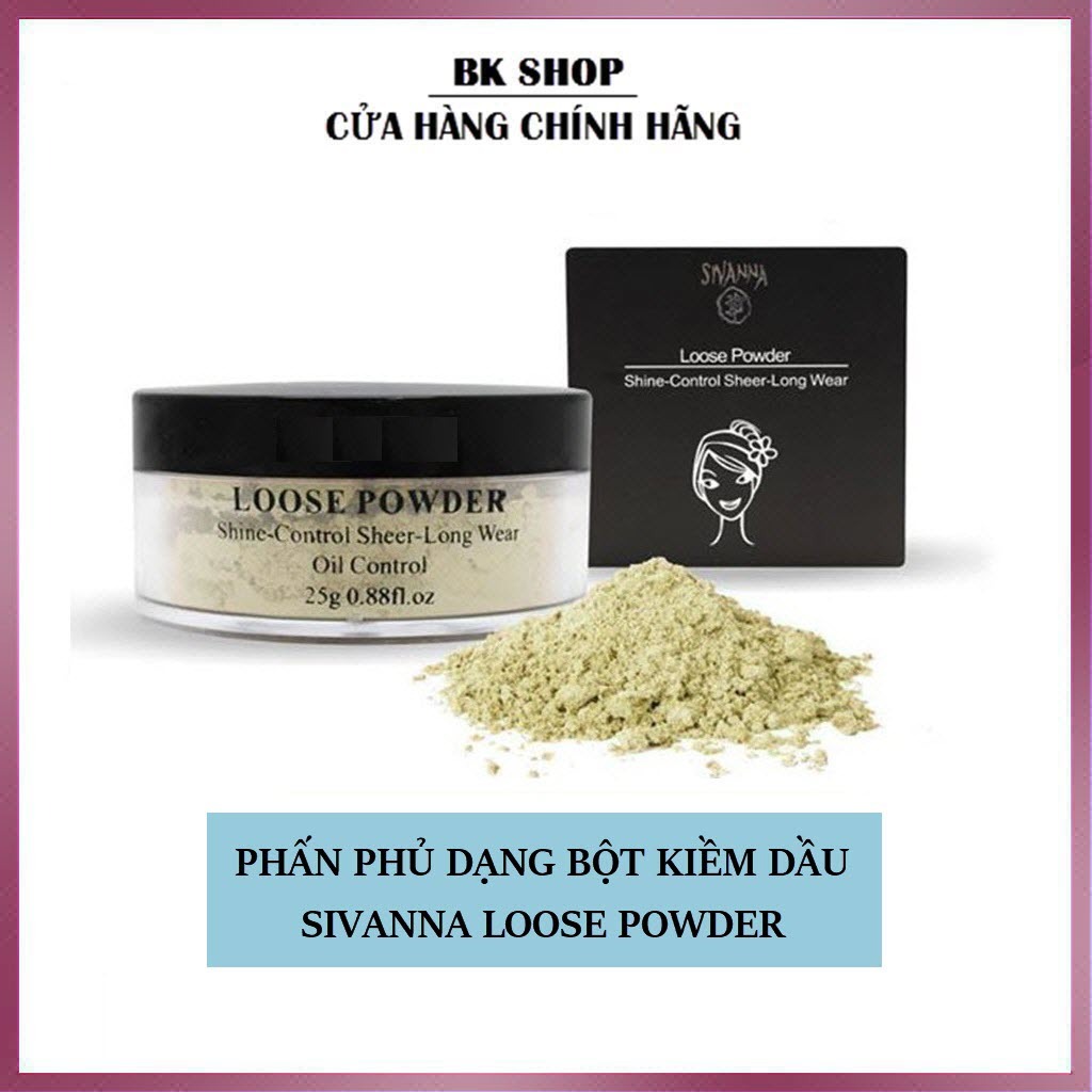 [Sivanna] Phấn Phủ Sivanna Loose Powder Kiềm Dầu Dạng Bột F010