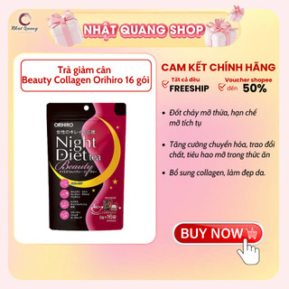 Trà giảm cân Beauty Collagen Orihiro 16 gói - Hàng nội địa Nhật Bản