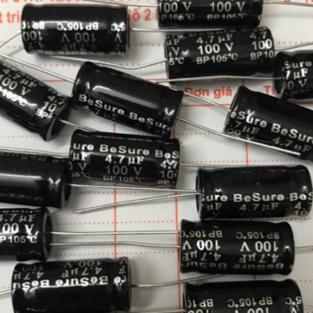 10 con Tụ loa 4.7uf 100V 2 đầu