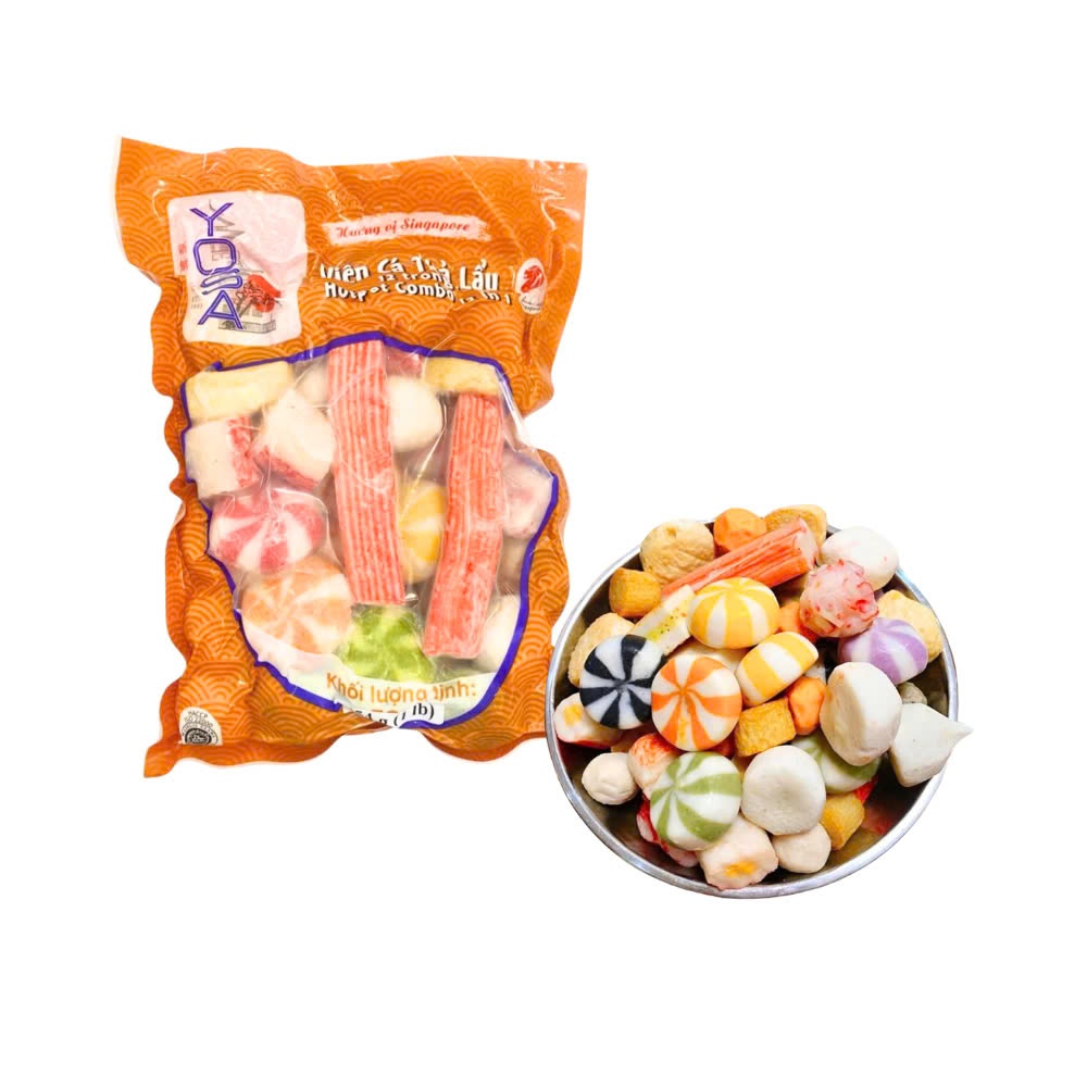 Viên thả lẩu mix 12 vị yosa Singapo 454g, xiên que siêu ngon [HN giao hỏa tốc] - Ảnh 4