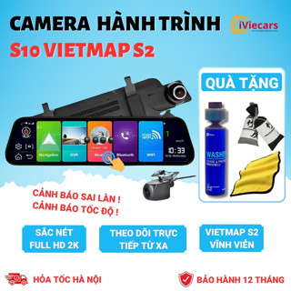 Cam hành trình ô tô vietmap S2 full hd 2K, Camera hành trình Iviecars kết nối điện thoại từ xa
