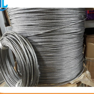 Dây cáp 2ly thép mạ 50m. Cáp lụa chịu lực 2mm dài 50 mét tặng 1 tăng đơ Thái Bình Vina