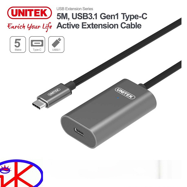 Cáp TYPE-C NỐI DÀI 5M UNITEK U305AGY