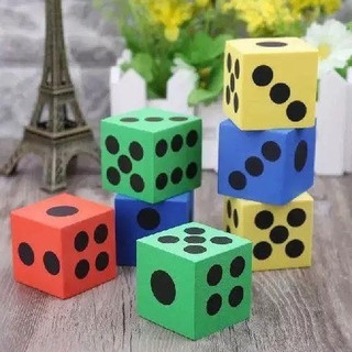 [1 VIÊN] Xúc xắc xốp đặc siêu bền cỡ to 6.3cm
