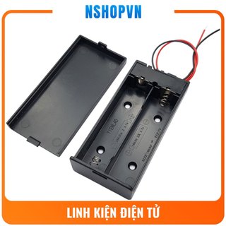 Hộp Pin 18650 2 cell có nắp và công tắc