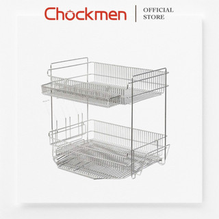 Giá úp bát đĩa 2 tầng chockmen inox cao cấp kệ đựng chén có khay hứng nước kèm giá để thớt ống đũa khay để chén đĩa đa n
