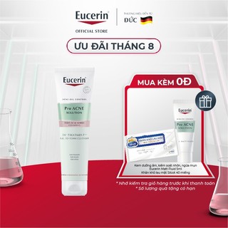 Gel rửa mặt cho da mụn Eucerin 3X Treatment Gel To Foam Cleanser 150ml