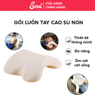 Gối ngủ trưa đa năng EMA chất liệu cao su non cho dân văn phòng thiết kế luồn tay thông minh chống tê mỏi