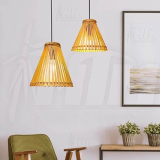 Đèn tre nơm xòe MTDT22 - Đèn mây tre, Đèn trang trí, Đèn treo thả