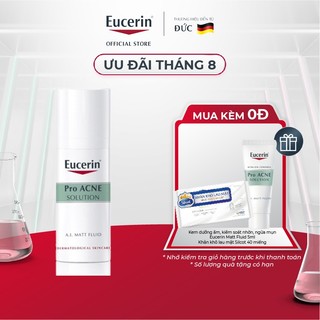 Kem dưỡng ẩm kiểm soát nhờn & giảm mụn Eucerin Matt Fluid 50ml