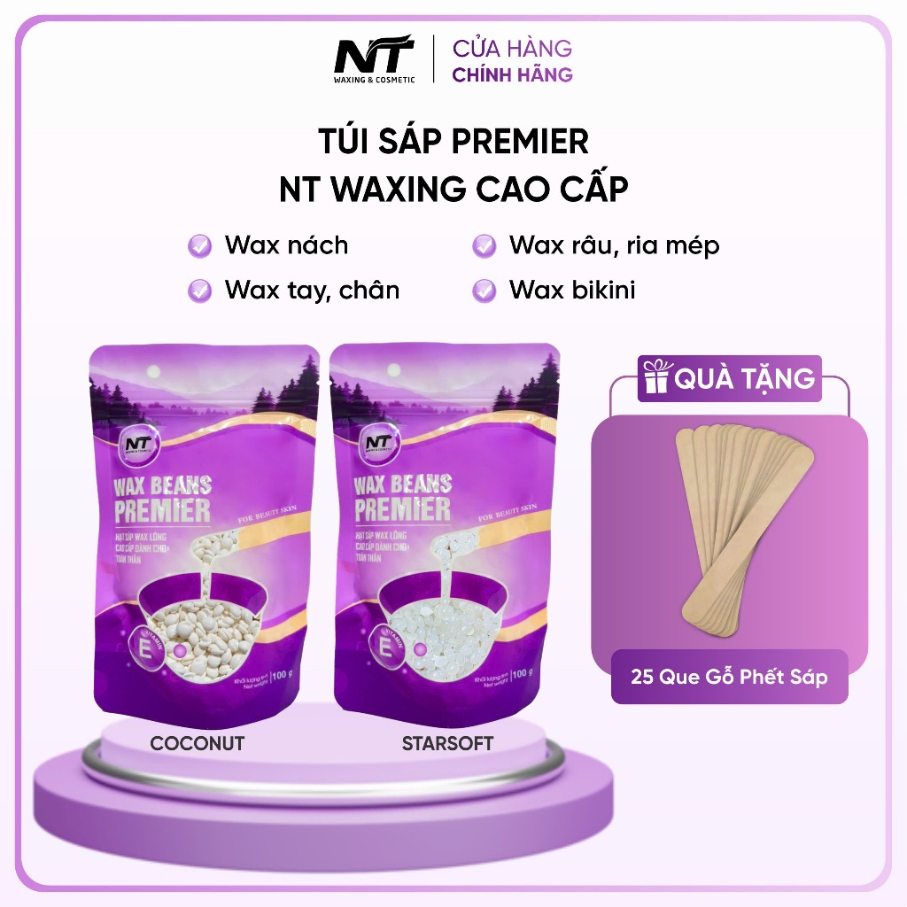 Sáp Wax Lông Nóng NTWaxing Chính Hãng Wax Lông Nách, Wax Tay Chân, Sáp Wax Bikini, Sáp Wax Toàn Thân