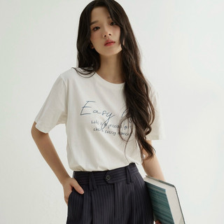 Áo phông cotton 100% in chữ easy life thiết kế bởi Meely