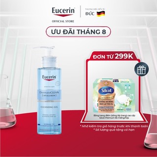 Gel rửa mặt cấp ẩm cho da nhạy cảm Eucerin DermatoCLEAN Cleansing Gel 200ml