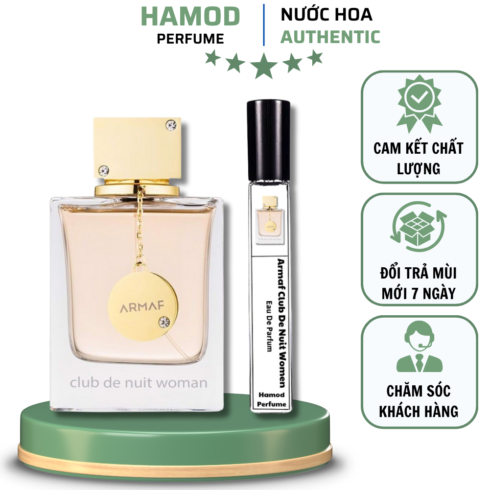 Nước Hoa Nữ Armaf Club De Nuit Woman 10ml Chính Hãng EDP – Thơm Lâu, Ngọt Ngào, Dịu Dàng, Sexy