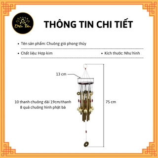 Chuông gió phong thủy may mắn MT626